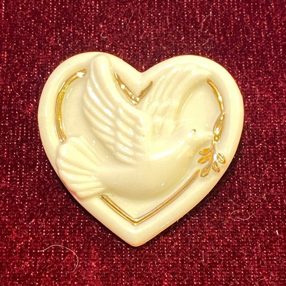 Vintage Lenox Porcelain Dove Brooch